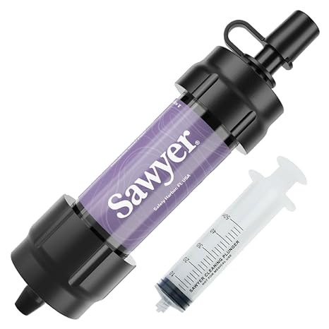 Sawyer Products SP350 Mini Water Filtration System, Filter and Cleaning Plunger only, Single, Purple