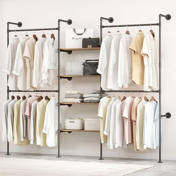 Industrial Pipe Clothing Rack