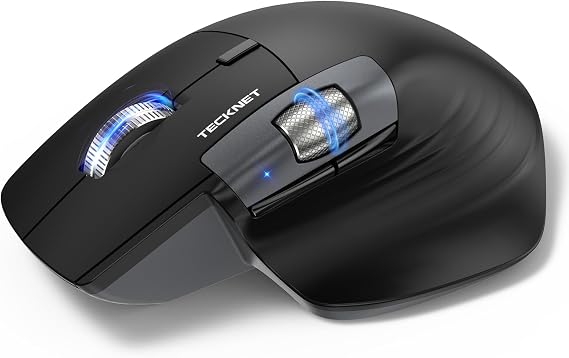 TECKNET Bluetooth Wireless Mouse Fast Scrolling and Thumb Scroll Wheel