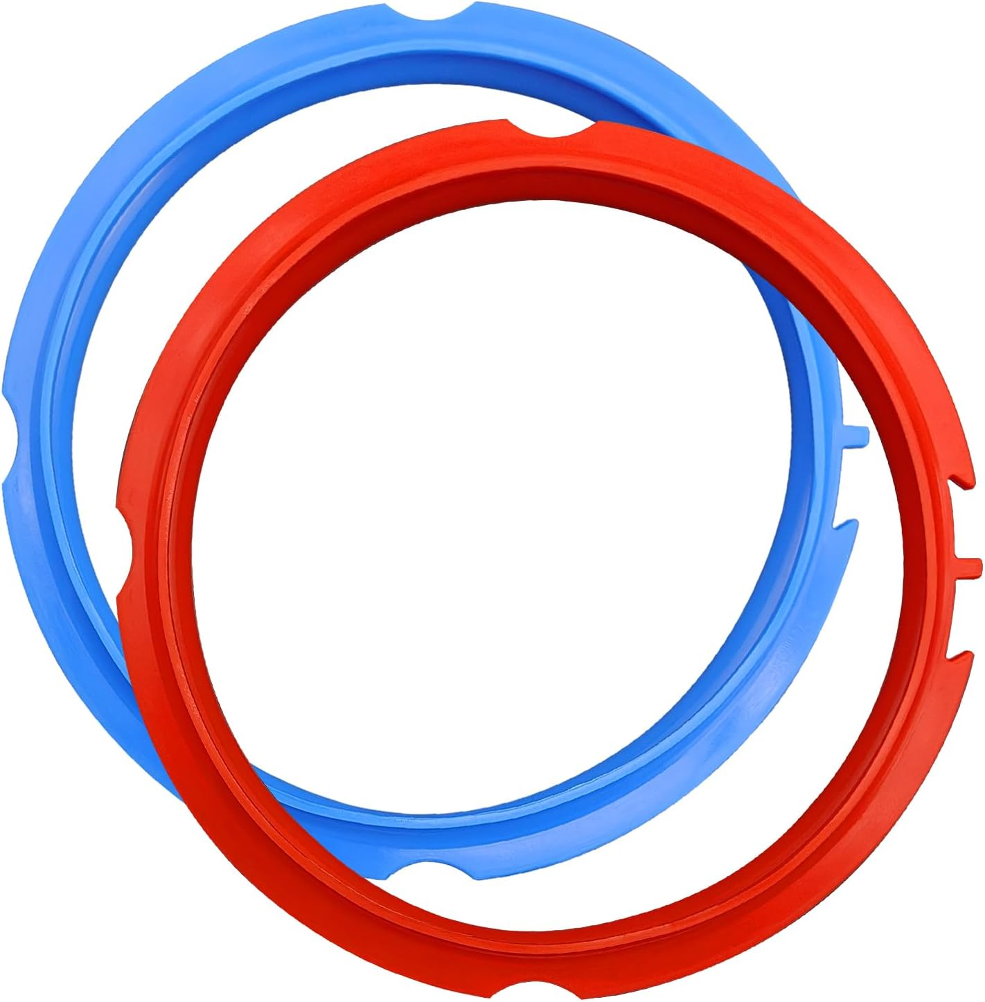 Sealing Ring for Instant Pot Mini 3 Qt, 2 Count, Inner Pot Seal Ring, Replacement Silicone Gasket Seal Rings for 3 Quart Electric Pressure Cooker Accessories Parts, Blue  Red