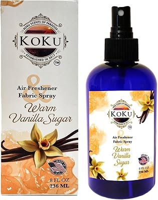 Warm Vanilla Sugar Air Freshener - Room Spray - Odor Eliminator - Deodorizer - Car Air Freshener - Home Spray - Linen Spray - Fabric Refresher - Non-Toxic - Alcohol Free 8 Oz