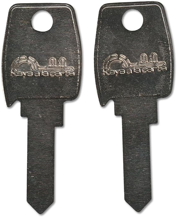 37954 Pair (2) Replacement Keys Cut to Code on LF7 Blank for Eurolocks/Lock Focus/Lowe & Fletcher Cabinets & Storage | KEYSALACARTE