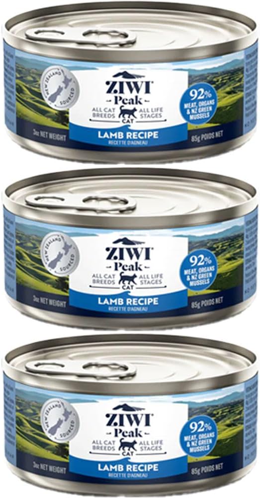 ZIWI Cat Food Can for Cats, Macaro & Lamb, 3.0 oz 85 g x 3 Cans