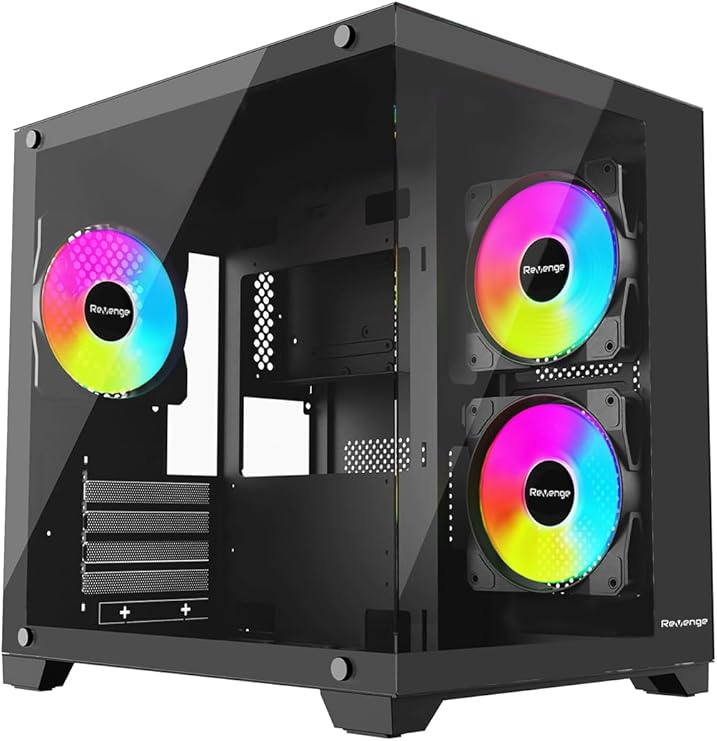 Nova 3 Tempered Glass Panel with Rgb Fan Empty m-ATX Gaming Player Computer Case