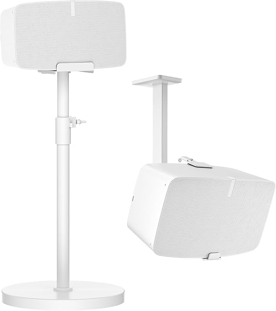 Heavy-Duty Speaker Stand with Ceiling Mount for Sonos Sonos Five & Play 5 Gen 2 Speaker