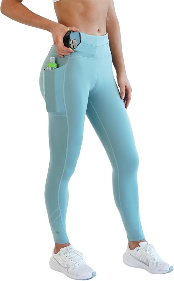 FlipBelt Women's Mid-Weight Leggings Workout with Pockets