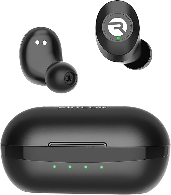 Raycon Everyday Bluetooth Wireless Earbuds with Microphone - Active Noise Cancelling, Sweat & Water-Resistant Earphones, Ear Buds Wireless Bluetooth (Black)