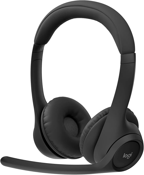 Logicool Wireless Headset ZONE 300 Zone300MBK Bluetooth Lightweight 122g Multi-point Connection Compatible 2 Devices Simultaneously Dual Beamforming Microphone Equipped Noise Cancelling with