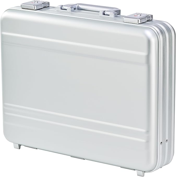 Metal Briefcase for Men, Locking Aluminum Case for Valuables, Gun Display Box, Cash Case, with Removable Foam