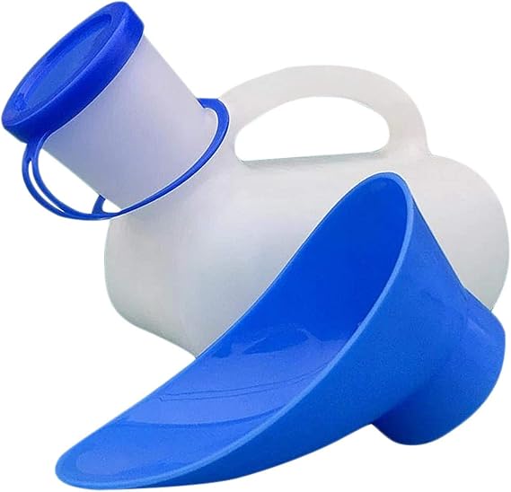 1000ml Portable Urinal, Unisex Emergency Potties, Spill Proof with Lid and Funnel, Perfect for Camping, Travel, Home or Hospital Use