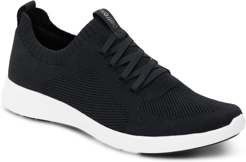 Aetrex Womens Jocelyn Orthopedic Knit Slip-On Sneakers Arch Support Walking Shoes Women with Removable Insole Women's Fashion Sneakers with Lightweight EVA Cushioning for All-Day Comfort