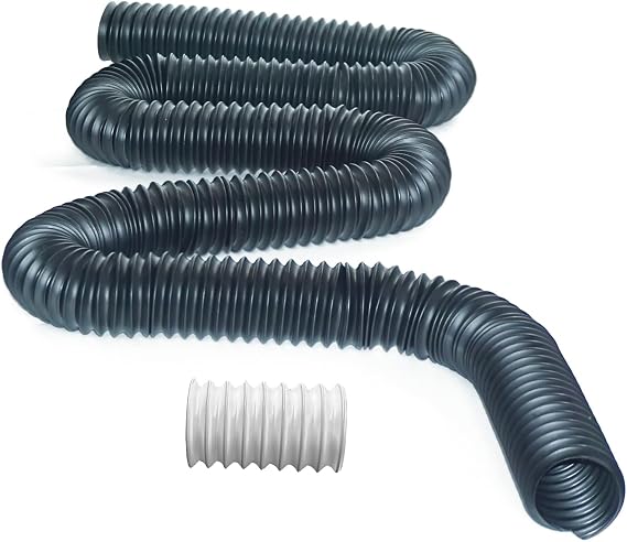 Extra 8 Ft Pipe with Connector,2 Inch Diameter,Use for NAACOO Catch Basin | for Catch Basins Other Side Drainage or Splicing Flexible Pipe Length - Extension/Flexible / Shapeable / Spliceable