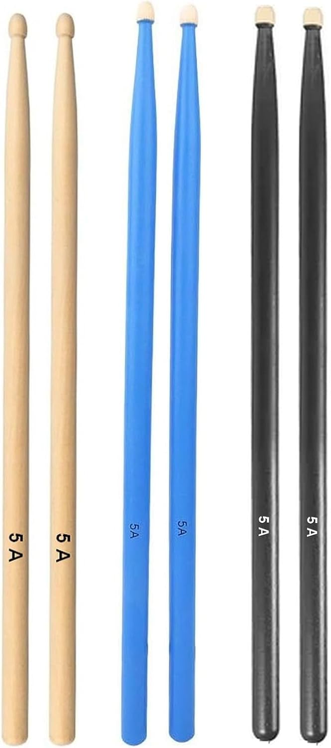 Chroma Drumstick - Drum - 3 Pairs Drumstick Drumsticks 5a Smooth Surface Color