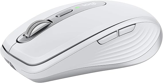 Logitech MX Anywhere 3 for Mac Wireless, Ultrafast Magnetic Scrolling, Any Surface, 4000DPI Sensor, USB-C, Bluetooth,MacBook Pro/Air,iMac,iPad Compatible - Pale Grey