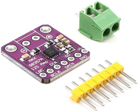 MakerHawk MAX98357 I2S Audio Amplifier Module,Audio Amplifiers Filterless Class D Amplifier,Supports ESP32 Raspberry Pi