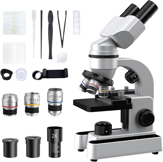 Binocular Microscope for Adults 40X-1600X Magnification
