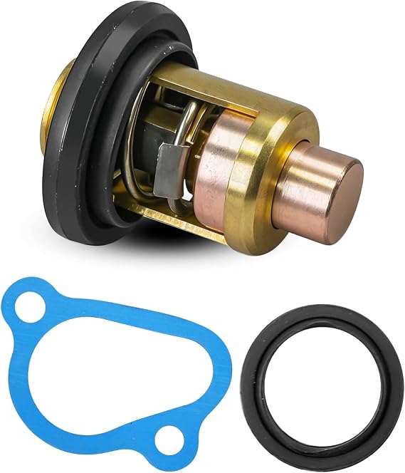 Outboard Thermostat Kit Fit for Honda BF20hp Thru 130hp BF25A BF30A BF40A BF50A BF75A BF90A BF115A & BF130A 4 Stroke 1999-2003 Replace 19300-ZV5-043 19351-ZV5-000