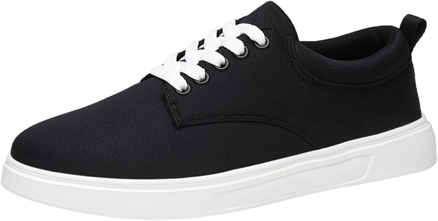 Mens Canvas Low Top Shoes Classic Mens Canvas Sneakers Comfortable Walking Casual Lace up Tennis Shoes