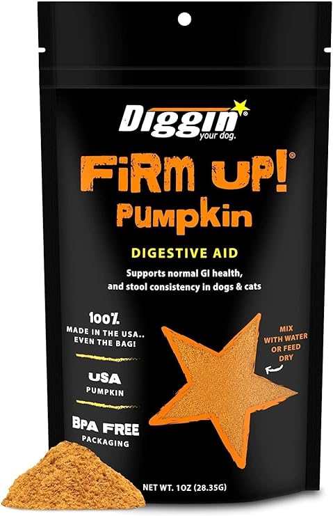 Diggin Your Dog, Firm Up Original Pumpkin Super Dog & Cat Supplement, 1 Ounce