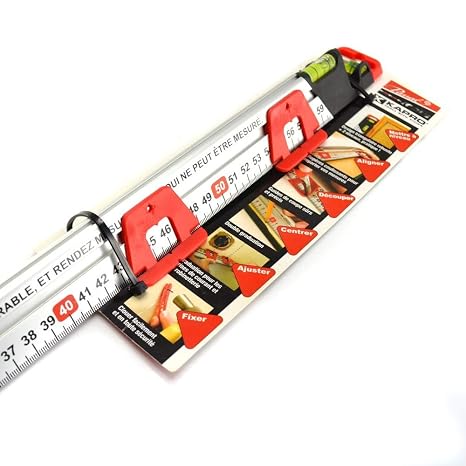 KAPRO Multi-Purpose 60cm Adjustable T-Square Ruler with Built-In Level and Aluminum Construction