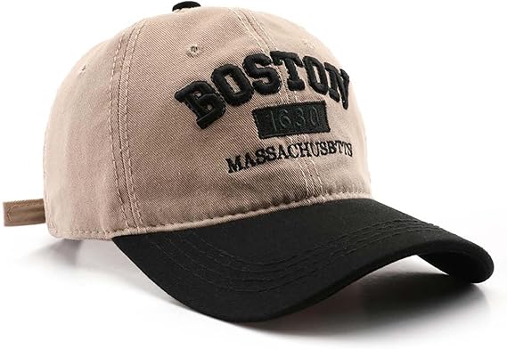 Boston Cap Unisex Baseball Cap Sun Hat Adjustable Trucker Cap