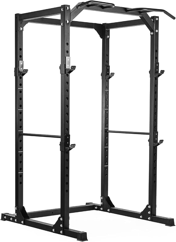 Dione - Squat Rack - 60 x 60 mm Steel Construction - Fitness Power Rack Cage - Pull-Up Bar - Maximum Load 250 kg