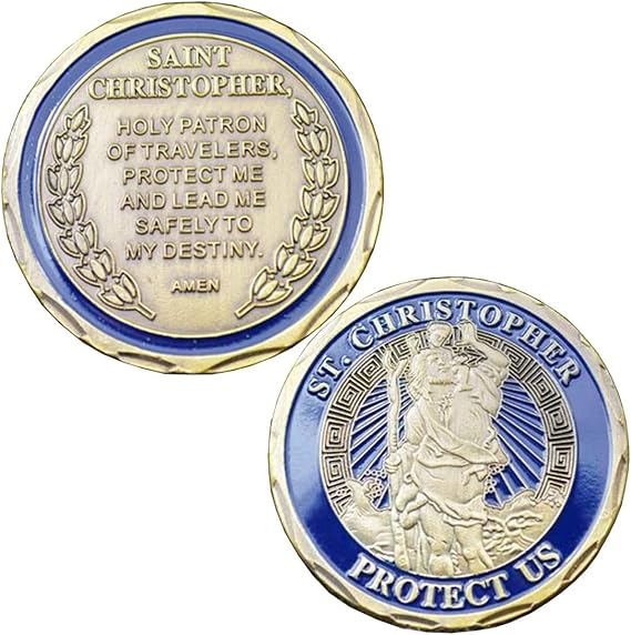 U.S. St Christopher Protect Challenge Coin Prayer Coin