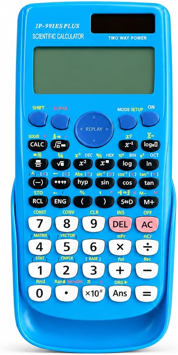 IPEROT Scientific Calculators,Scientific Calculator 417 Function,Desktop Math Solar Calculators School Supplies Suitable for High School and College Students Algebra and Other Math Textbooks,Blue