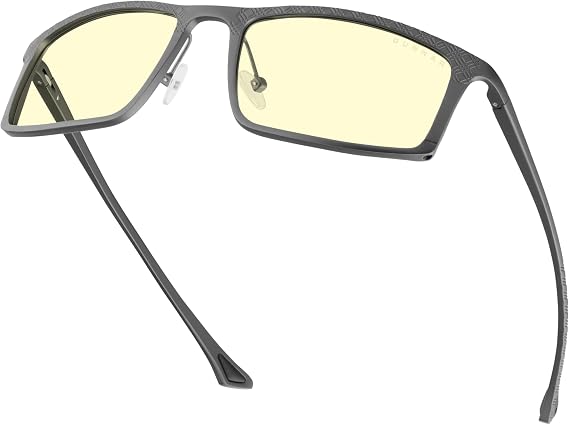 Gunnar Computer Glasses, Plaid, Graphite, Amber Lens