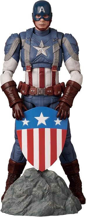 MAFEX No. 220 CAPTAIN AMERICA (Classic Suit) Total Height Approx. 6.3 inches (160 mm), Non-scale, Painted Action Figure