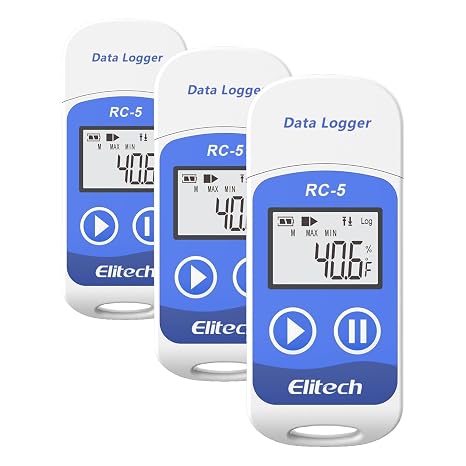 Elitech RC-5 USB Temperature Data Logger Recorder 32000 Points High Accuracy (Pack of 3)