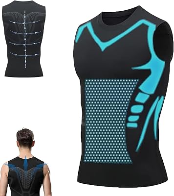 Compression Shirt Men, 2025 New Version Ionic Shaping Sleeveless Shirt, for Men to Build A Perfect Body