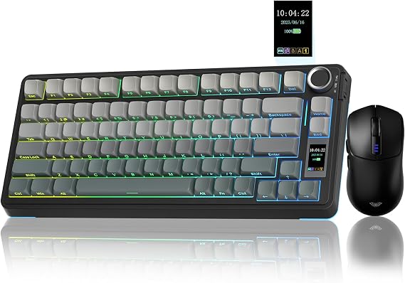 AULA Wireless Keyboard and Mouse Combo, S75 Pro Mechanical Keyboard+SC580 Wireless Mouse