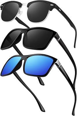 GQUEEN Classic Polarized Sunglasses Men Womens Bundle