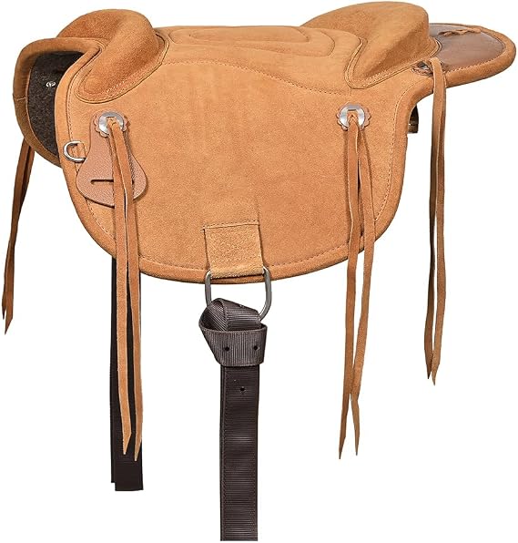 HILASON Western Baretek Bareback Pad Horsemanship Treeless Leather Black | Saddle Riding for Horses
