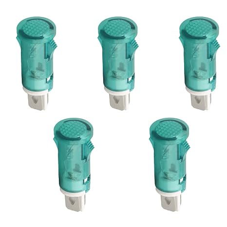 Othmro Indicator Light LED Flush Panel Mount Industrial Signal Lamp Electrical Control Panel 12Volt, 13mm Green 8pcs