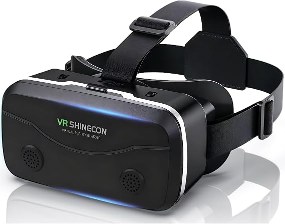 VR Headset for Phone, Virtual Reality Headsets VR Glasses with HD Anti-Blue Light Lenses, Compatible with 5-7 Inch Phones, Virtual Reality Glasses