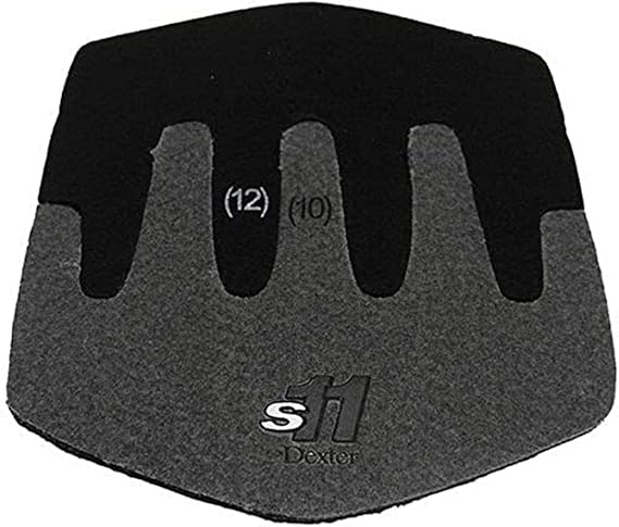Dexter SST S11 Replacement Slide Sole - Black/Grey Saw Tooth Bowling Shoe Slide Sole (Works Interchangeable Sole Shoes - Long Slide, Trim to Fit)