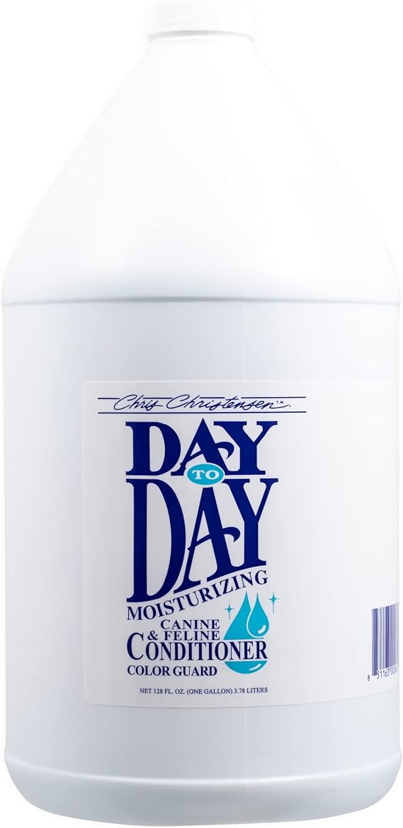 Chris Christensen Day to Day Ultra Concentrated Dog Conditioner, Makes up to 8 Bottles, Groom Like a Professional, Moisturizing, All Coat Types, for Daily Use, Made in USA, 1gal