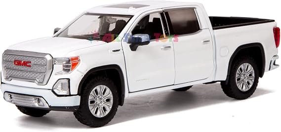 2019 GMC Sierra 1500 Denali Crew Cab Pickup Truck, White 79361/2D - 1/27 Scale Diecast Model Toy Car