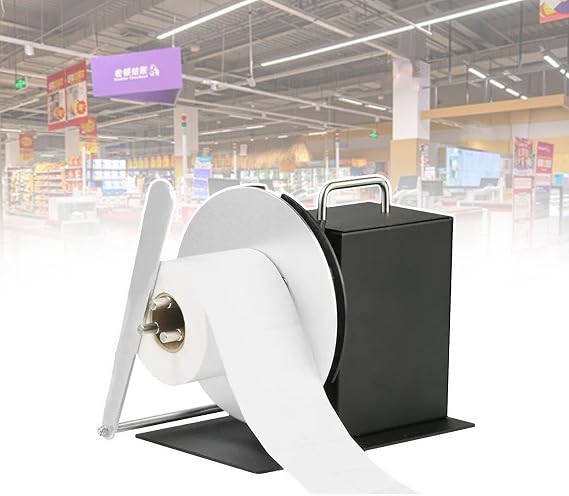 Automatic Label Rewinder, Speed-Adjustable, Syncs with Printer, Core Holder 1-3 in, Max Width 100mm
