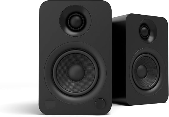Kanto YU 140W Powered Speakers with Bluetooth 4.2 and RCA Input | Features Signal Detection and Auto Stand-by | Remote Included | Pair | Matte Black