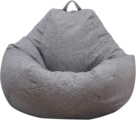 Bean Bag Chair Sofa Cover(No Filler),Comfortable Outdoor Lazy Seat Bag,Couch Cover without Filler for Adults Kids,Soft Tatami Chairs Covers Suitable for Home Garden Living Room (grey, X-Large)