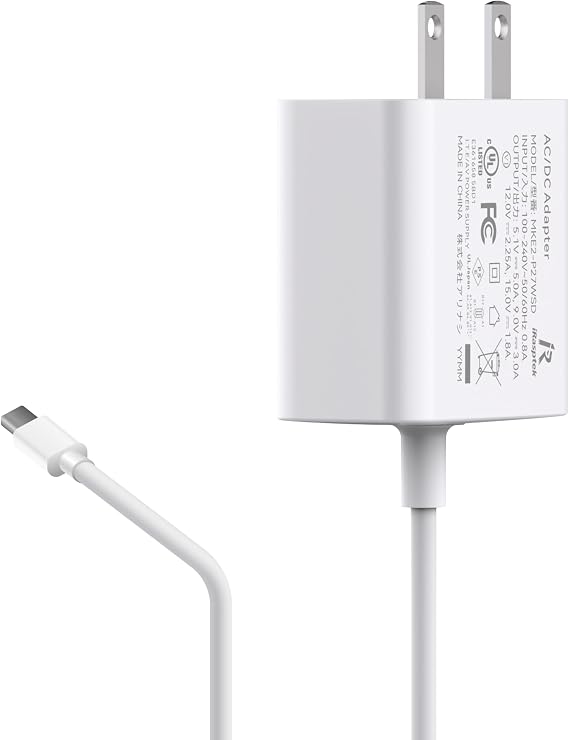 iRasptek 27W 5.1V/5A USB-C Power Supply with PD for Raspberry Pi 5(UL Listed)