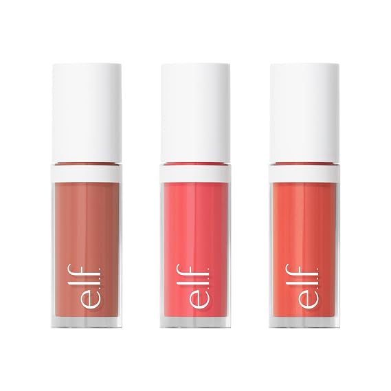 e.l.f. Camo Liquid Blush 3-Pack, Long-Lasting Blush For High-Pigment Color, Includes Dusty Rose, Pinky Promise & Coral Crush, Vegan & Cruelty-Free