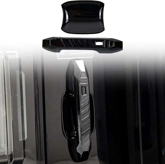 for Jetour Traveller T2 2023-2025 Glossy Black Tailgate Handle Bowl Cover Trim Sets 2pcs Car Accessories