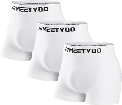 MEETYOO Compression Shorts Men, 345 Pack Spandex Running Shorts Athletic Workout Sport Performance Baselayer Underwear