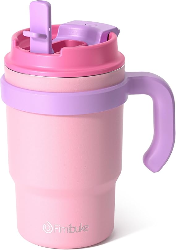 16oz Kids Insulated Tumbler w/Handle, Kids Toddler Water Bottle Sippy Cups