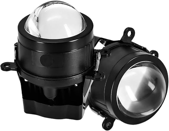 2PCS 3 Inch Bi LED Projector Headlights White Yellow 500W Bi-xenon Low Beam Compatible With Subaru Bright Lens Fog Lamp