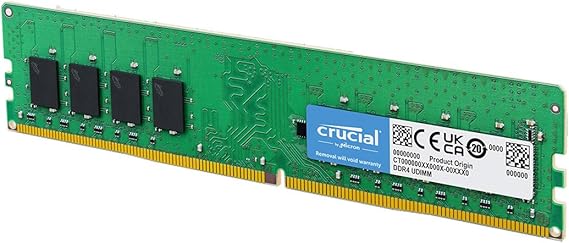 Crucial RAM 8GB DDR4 3200MHz CL22 (or 2933MHz or 2666MHz) Desktop Memory CT8G4DFRA32A